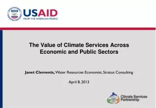 The Value of Climate Services Across Economic and Public Sectors