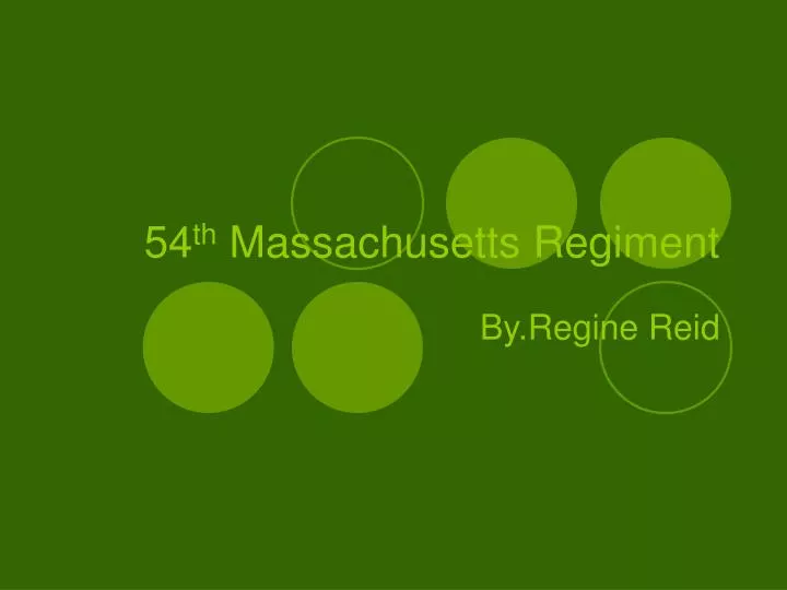 54 th massachusetts regiment