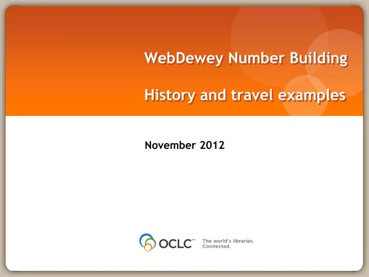 webdewey number building history and travel examples