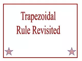 Trapezoidal Rule Revisited