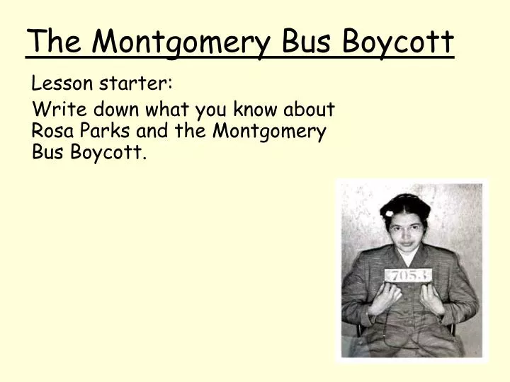 the montgomery bus boycott