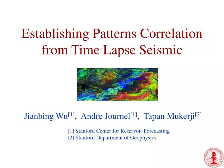 establishing patterns correlation from time lapse seismic