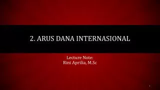 2 arus dana internasional