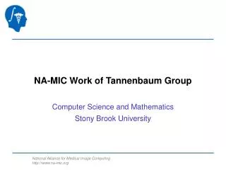 NA-MIC Work of Tannenbaum Group
