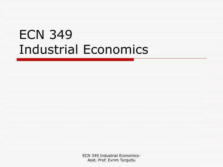 ecn 349 industrial economics