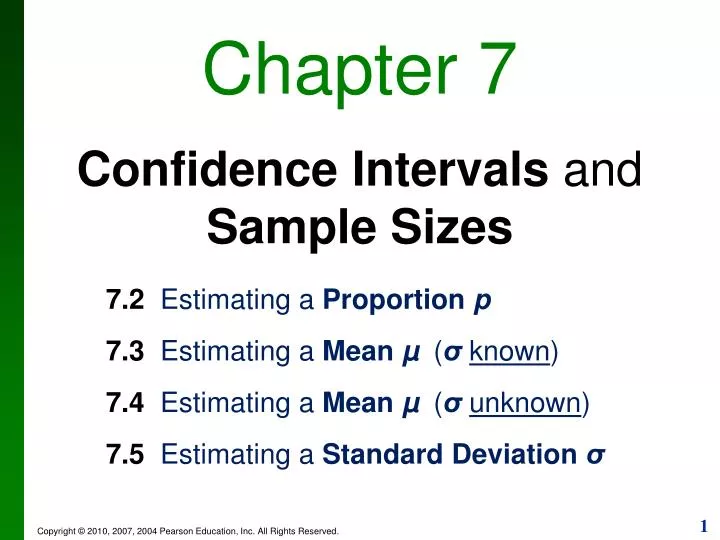 chapter 7 confidence intervals and sample sizes