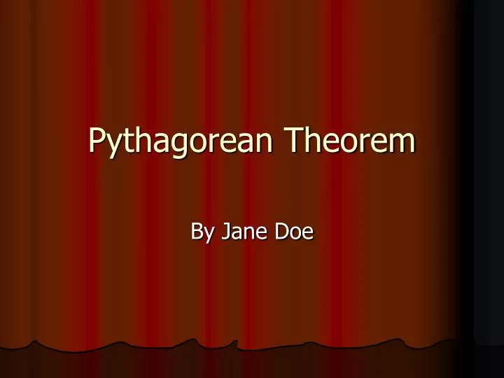 pythagorean theorem