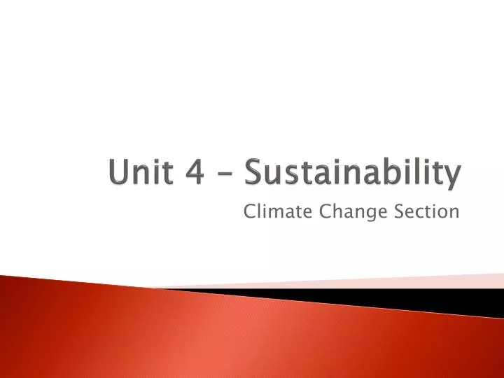 unit 4 sustainability