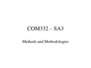 COM332 – SA3
