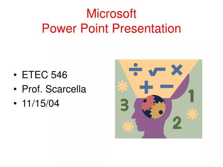 microsoft power point presentation