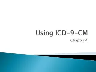 Using ICD-9-CM