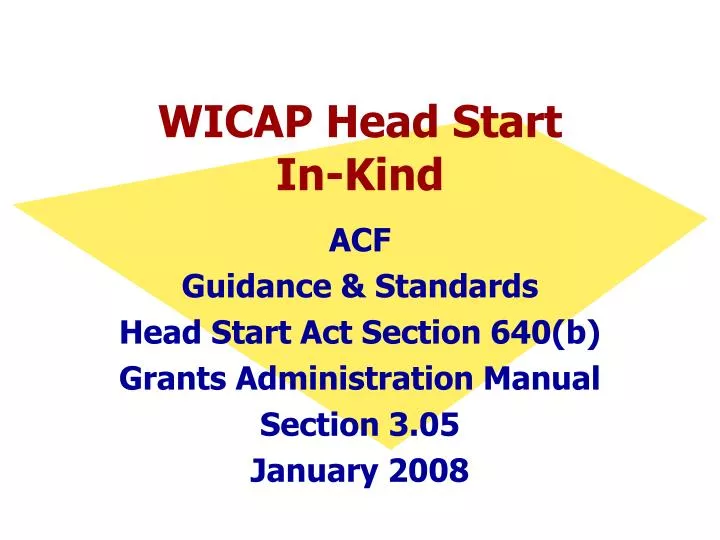 wicap head start in kind