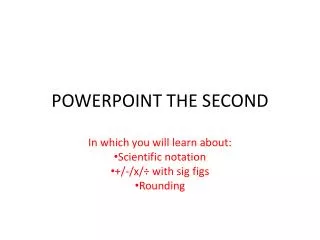 powerpoint the second