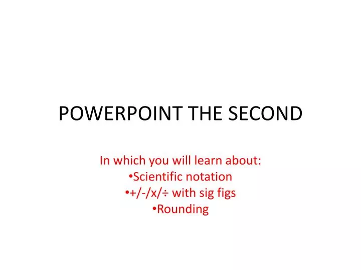 powerpoint the second