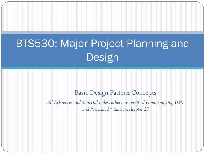 bts530 major project planning and design