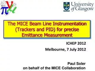 The MICE Beam Line Instrumentation (Trackers and PID) for precise Emittance Measurement