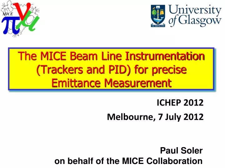 the mice beam line instrumentation trackers and pid for precise emittance measurement