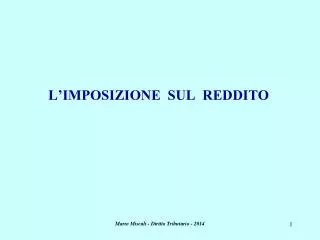 l imposizione sul reddito