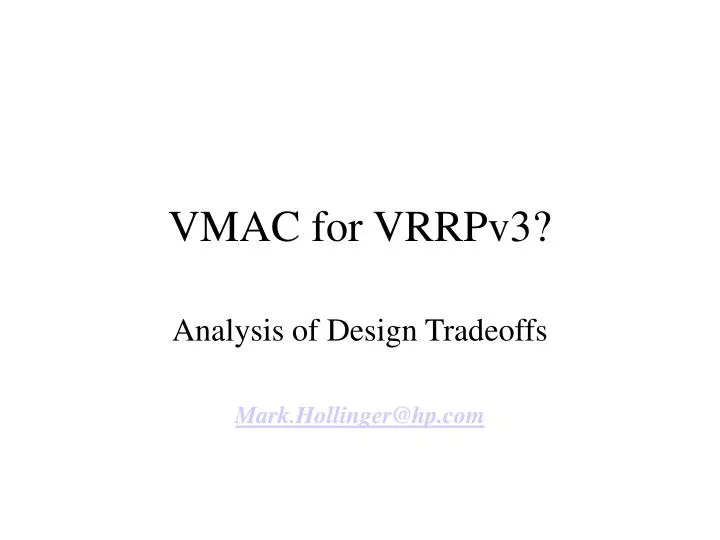 vmac for vrrpv3