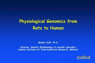 Physiological Genomics from Rats to Human