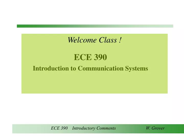 ece 390 introduction to communication systems