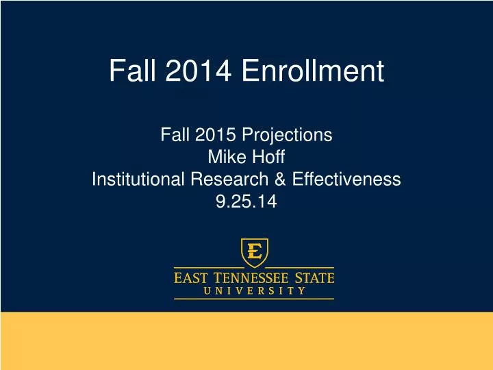 fall 2014 enrollment