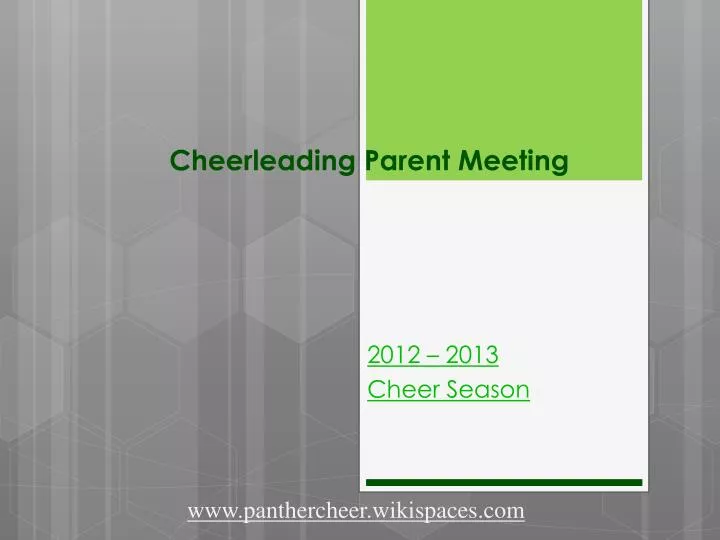 cheerleading parent meeting