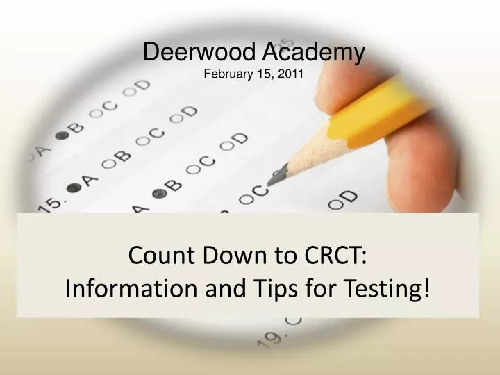 count down to crct information and tips for testing
