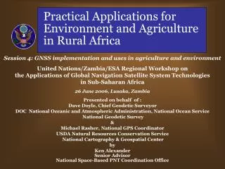 Practical Applications for Environment and Agriculture in Rural Africa