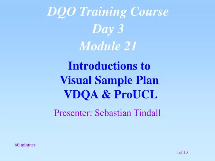 introductions to visual sample plan vdqa proucl