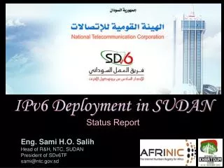 IPv6 Deployment in SUDAN Status Report
