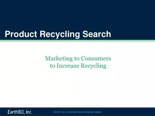 Product Recycling S earch