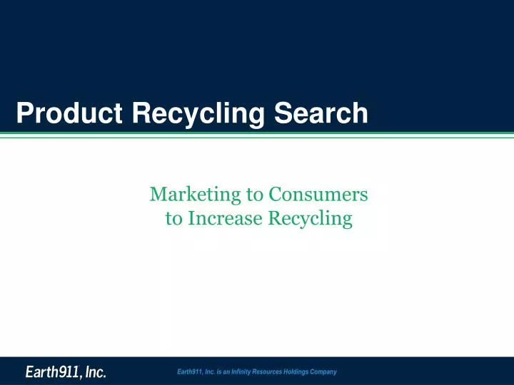 product recycling s earch
