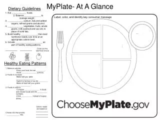 MyPlate- At A Glance