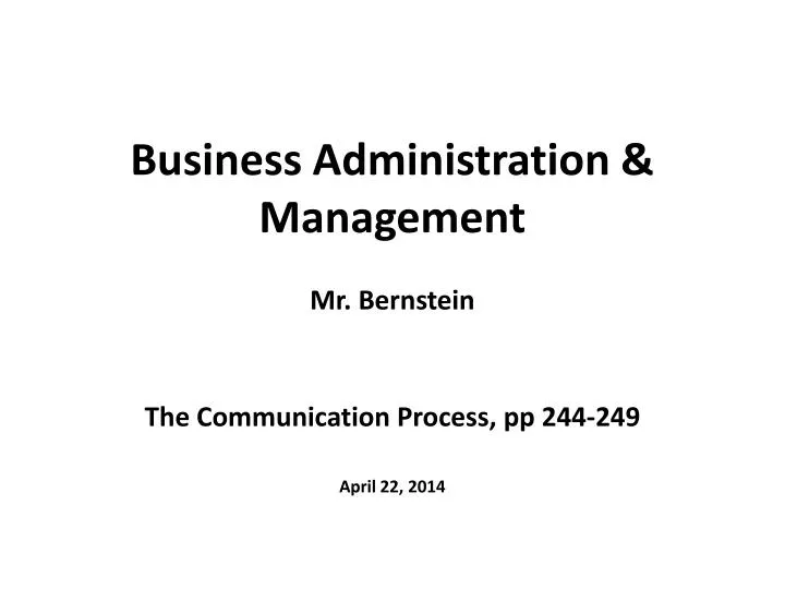 business administration management