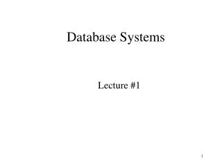 Database Systems