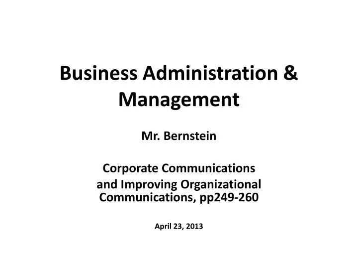 business administration management