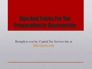 Tips And Tricks For Tax Preparation In Sacramento