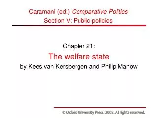 Chapter 21: The welfare state by Kees van Kersbergen and Philip Manow