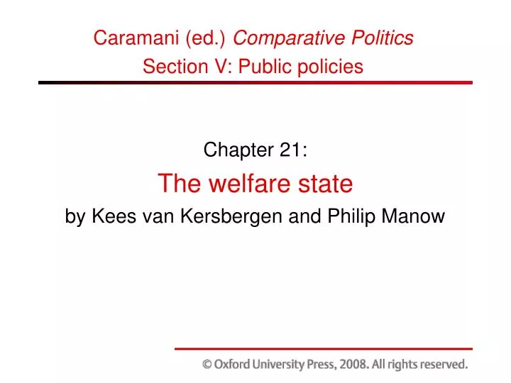 chapter 21 the welfare state by kees van kersbergen and philip manow