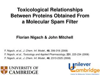 Toxicological Relationships Between Proteins Obtained From a Molecular Spam Filter