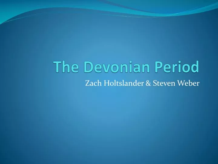 the devonian period