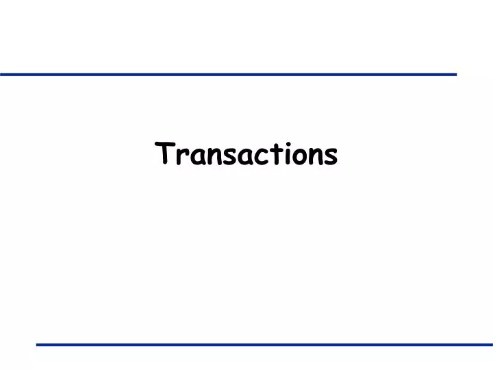 transactions