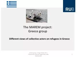 The MAREM project: Greece group