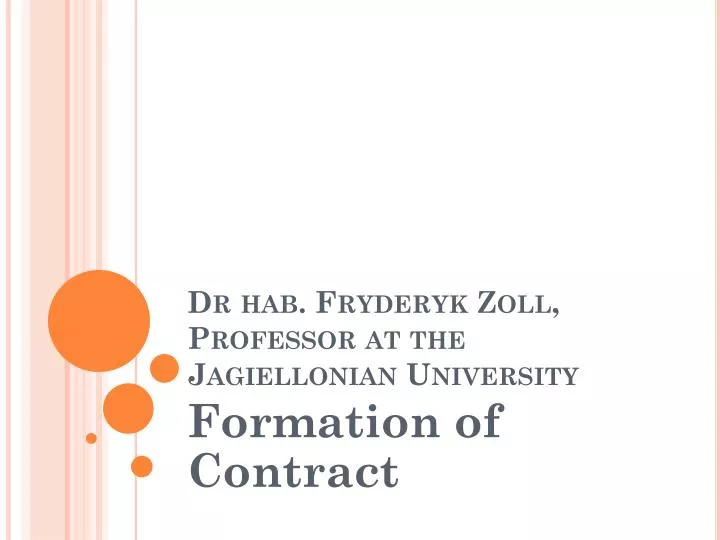 dr hab fryderyk zoll professor at the jagiellonian university