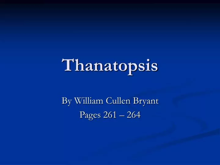 thanatopsis