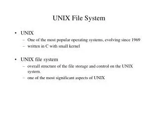 UNIX File System