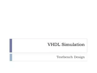 VHDL Simulation