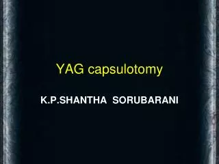 YAG capsulotomy