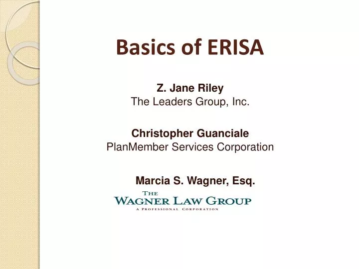 basics of erisa